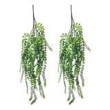 Kit 2 Plantas Decorativa Pendente Artificial Jardim Vertical