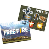 Kit Decorativo Free Fire - Painel 64x45cm + 8 Peças Destac. Cor Estampado