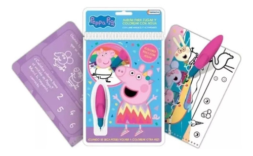 Libro Para Colorear Agua Wow! Pinta Facil Peppa Pig Orig