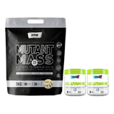 Mutant Mass 5 Kg + 2 Glutaminas X 300 Grs Star Nutrition Sabor Vainilla