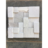 Mosaico São Tomé Branco 3d Natural 30x30cm Parede Três Rios 