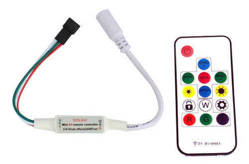 Controlador Led Pixel Ws2811 Rgb 63 Secuencias 5v 12v Supli