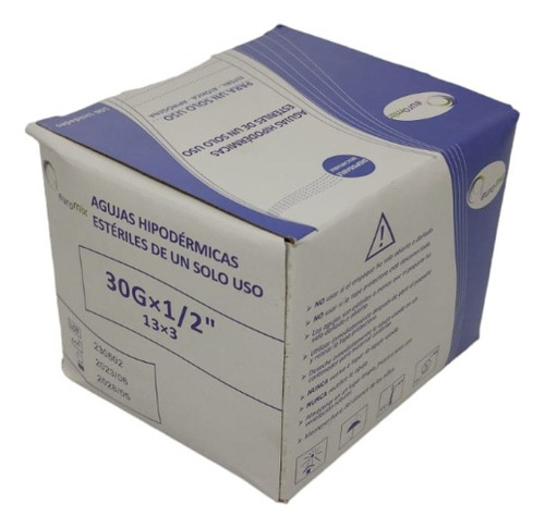 Aguja 30g X 1/2 Mesoterapia X100 Unidades Marca Euromix