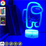 Led Sensor De Luz 3d Ilusión Para Mesita De Noche Decoración