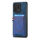 Funda Tipo Cartera De Mezclilla Con Tarjetero Vertical Para