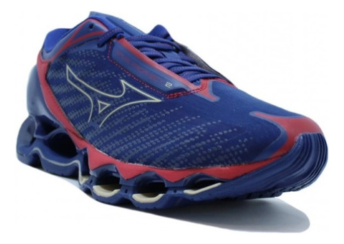 Tênis Mizuno Wave Prophecy 12 Masculino - Azul E Vermelho