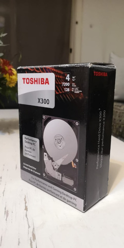 Disco Duro Hdd Toshiba X300 4tb 7200 Rpm 128 Mb Buffer
