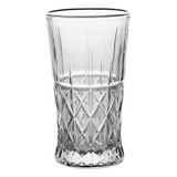 Set X6 Vasos Altos De Vidrio Labrado 