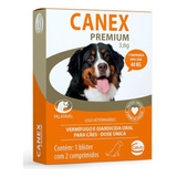Vermifugo Canex Premium P/cães 3,6g Até 40kg - 2 Comprimidos
