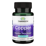 Copper Cobre Suplemento Oral 300 Tabletas 2mg Envio Gratis