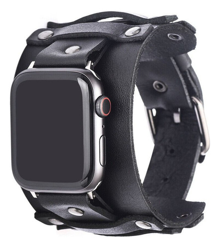 Pulseiras De Couro De Cor Punk Com Alça Para Apple Watch/u