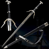 Espada The Witcher 3 Sword Silver Em Aço C/ Bainha Coleção