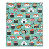 Sushi Blanket Gifts Manta De Franela Ultra Suave Y Acogedora