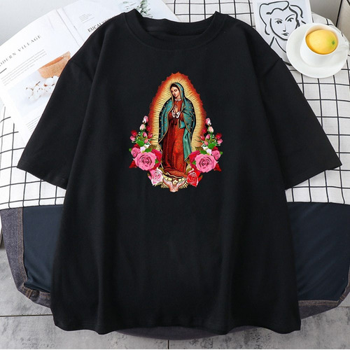 Gh Playeras Con Estampado La Virgen María Guadalupe Para