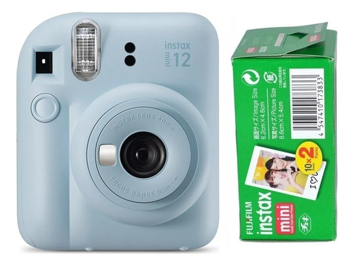 Kit Câmera Mini 12 Instax Azul 20 Filmes  Fujifilm