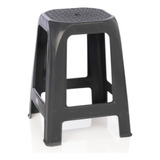 Combo Silla Butaco Plástico X 4 Económico Apariencia Tejida Color Negro