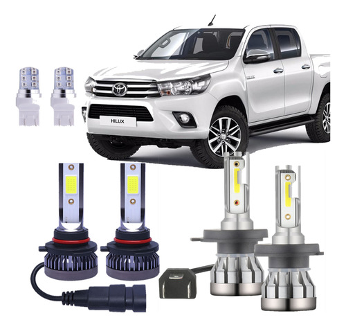 Lampara Cree Led Hilux Alta Baja Auxiliar Diurna Sin Lupa