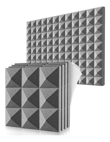 Paquete De 12 Paneles De Espuma Acústica, Espuma Autoadhesiv