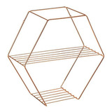 Nicho Prateleira Hexagonal Decora Rose Gold Arthi