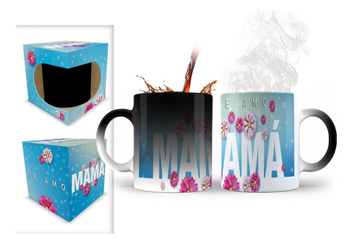 Taza Magíca Mamá Día De Las Madres Caja Ventana De Regalo