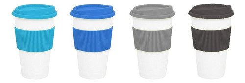 2 X 1 Vaso Térmico Tipo Starbucks Mug + Tapa + Faja 300 Ml 