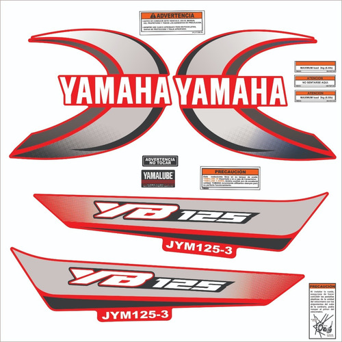 Yb 125 Yamaha Calcomanias  Foto 3