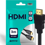 Cabo Hdmi Gold 3m Metros Mts 4k 3d Full Hd Blindado Tv Pc