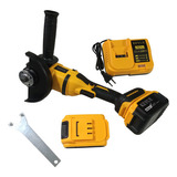 Esmerilhadeira Lixadeira Angular Sem Fio 2 Baterias Portátil Epm Tools Amarelo