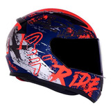 Capacete Ls2 Ff353 Rapid Naughty Azul Fosco Laranja Fluo Tamanho Do Capacete M 57 58