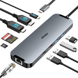 Estación De Acoplamiento Usb C Hub Dual Monitor, Usb C A 2 H