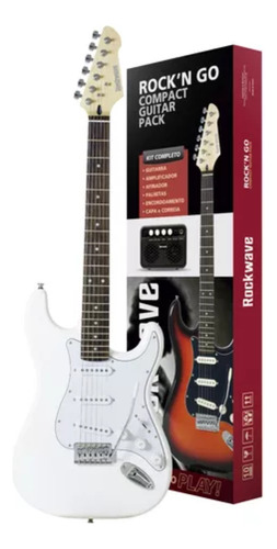 Kit Guitarra Rockwave Strinberg Strato Rgk50 Wh Branco