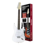 Kit Guitarra Rockwave Strinberg Strato Rgk50 Wh Branco