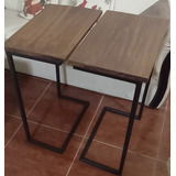 Mesa Auxiliar Hierro Y Madera 