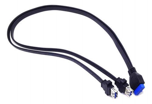 Cable De Extensión De Panel Frontal Usb 3.0 De 3 Puertos Dua