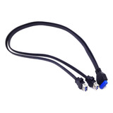 Cable De Extensión De Panel Frontal Usb 3.0 De 3 Puertos Dua