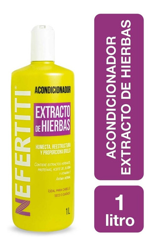 Acondicionador De Hierbas Cabello Seco O Dañado Nefertiti 1l