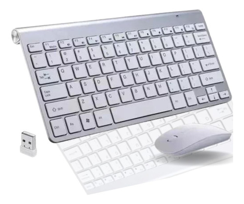 Teclado Mouse Bluetooth Recarregável Wireless Celular Tablet