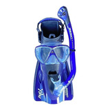 Set Cressi Snorkeling Mex Visor, Snorkel, Aletas Azul S/ M