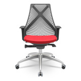 Cadeira Diretor Bix Vermelho - Alumínio