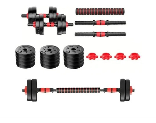 Set Mancuernas Ajustables + Barra De Unión 30 Kg