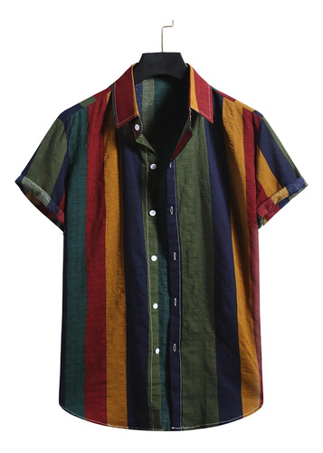 Camisa De Hombre De Algodón Étnico, Lino, Ropa Vintage A Ray