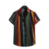 Camisa De Hombre De Algodón Étnico, Lino, Ropa Vintage A Ray