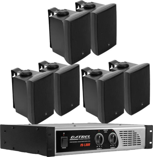 Kit Som Profissional 6 C521 Jbl 300w Restaurante Academia 