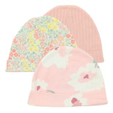 Pack De Tres Gorros Para Bebé Motivo Floral ( 0 - 3 Meses)