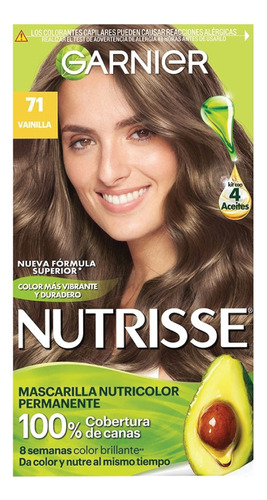 Coloracion Nutrisse Clasico Tono 71 Vainilla Nutrisse