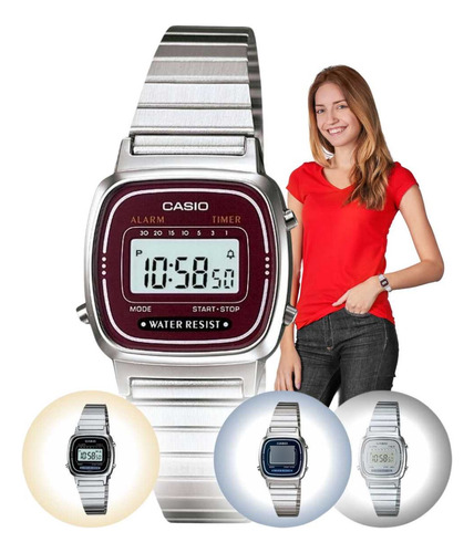 Relógio Pulso Casio Feminino Digital Vintage La670 Original