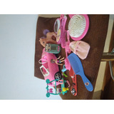 Auto Imitacion Barbie, Muñequita Y Accesorios Leer Descrip.