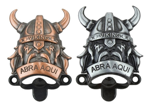 Abridor De Garrafa Cerveja Viking P/ Parede Churrasco Bar