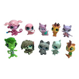 Lote 10 Brinquedos Bonecos Lps Littlest Pet Shop Kit 1501-2