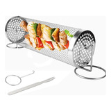 Rolling Grilling Basket, Bbq Net Tube,greatest Grilling Bask